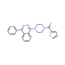 O=C(c1ccco1)N1CCN(c2nnc(-c3ccccc3)c3ccccc23)CC1 ZINC000001465336