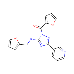 O=C(c1ccco1)n1nc(-c2cccnc2)nc1NCc1ccco1 ZINC000006811586