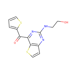 O=C(c1cccs1)c1nc(NCCO)nc2ccsc12 ZINC000001550053