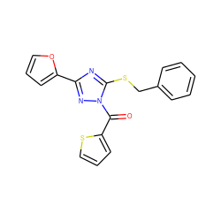 O=C(c1cccs1)n1nc(-c2ccco2)nc1SCc1ccccc1 ZINC000002846281