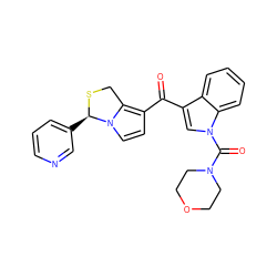 O=C(c1ccn2c1CS[C@@H]2c1cccnc1)c1cn(C(=O)N2CCOCC2)c2ccccc12 ZINC000026736377