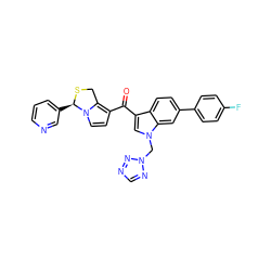 O=C(c1ccn2c1CS[C@@H]2c1cccnc1)c1cn(Cn2ncnn2)c2cc(-c3ccc(F)cc3)ccc12 ZINC000026731235