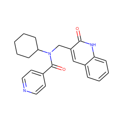 O=C(c1ccncc1)N(Cc1cc2ccccc2[nH]c1=O)C1CCCCC1 ZINC000008606892