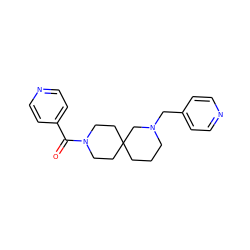 O=C(c1ccncc1)N1CCC2(CCCN(Cc3ccncc3)C2)CC1 ZINC000003956284