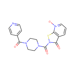 O=C(c1ccncc1)N1CCN(C(=O)n2sc3c(ccc[n+]3[O-])c2=O)CC1 ZINC001772619571