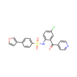 O=C(c1ccncc1)c1cc(Cl)ccc1NS(=O)(=O)c1ccc(-c2ccoc2)cc1 ZINC000113626838