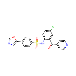 O=C(c1ccncc1)c1cc(Cl)ccc1NS(=O)(=O)c1ccc(-c2cnco2)cc1 ZINC000113623990