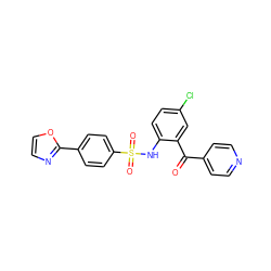 O=C(c1ccncc1)c1cc(Cl)ccc1NS(=O)(=O)c1ccc(-c2ncco2)cc1 ZINC000166315400