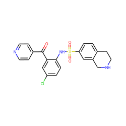 O=C(c1ccncc1)c1cc(Cl)ccc1NS(=O)(=O)c1ccc2c(c1)CNCC2 ZINC000038799623