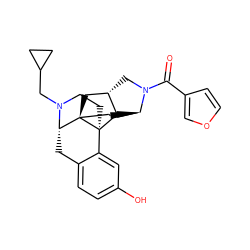 O=C(c1ccoc1)N1C[C@H]2C[C@@]34CC[C@H]1[C@H]2[C@]31CCN(CC2CC2)[C@H]4Cc2ccc(O)cc21 ZINC001772597435