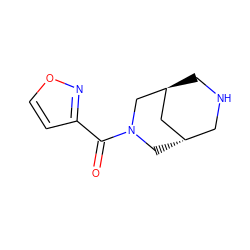 O=C(c1ccon1)N1C[C@H]2CNC[C@@H](C2)C1 ZINC000114154351