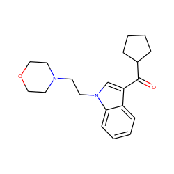 O=C(c1cn(CCN2CCOCC2)c2ccccc12)C1CCCC1 ZINC000045315372