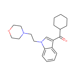 O=C(c1cn(CCN2CCOCC2)c2ccccc12)C1CCCCC1 ZINC000045260605