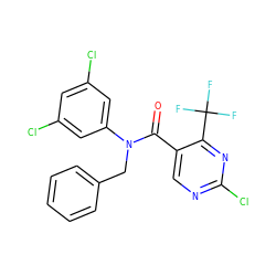 O=C(c1cnc(Cl)nc1C(F)(F)F)N(Cc1ccccc1)c1cc(Cl)cc(Cl)c1 ZINC000013555190