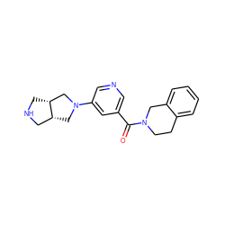 O=C(c1cncc(N2C[C@@H]3CNC[C@@H]3C2)c1)N1CCc2ccccc2C1 ZINC000073158462