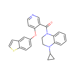 O=C(c1cnccc1Oc1ccc2sccc2c1)N1CCN(C2CC2)c2ccccc21 ZINC000169349701