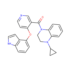 O=C(c1cnccc1Oc1cccc2[nH]ccc12)N1CCN(C2CC2)c2ccccc21 ZINC000169349699