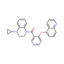 O=C(c1cnccc1Oc1cccc2ncccc12)N1CCN(C2CC2)c2ccccc21 ZINC000169349687