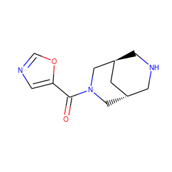 O=C(c1cnco1)N1C[C@H]2CNC[C@@H](C2)C1 ZINC000114151851