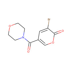 O=C(c1coc(=O)c(Br)c1)N1CCOCC1 ZINC000000521147