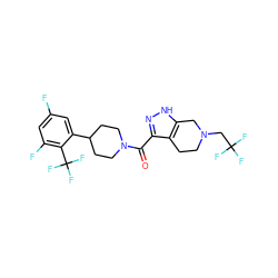 O=C(c1n[nH]c2c1CCN(CC(F)(F)F)C2)N1CCC(c2cc(F)cc(F)c2C(F)(F)F)CC1 ZINC001772637590