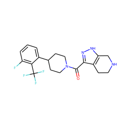 O=C(c1n[nH]c2c1CCNC2)N1CCC(c2cccc(F)c2C(F)(F)F)CC1 ZINC001772651543