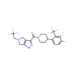 O=C(c1n[nH]c2c1CN(CC(F)(F)F)C2)N1CCC(c2ccc(F)c(F)c2C(F)(F)F)CC1 ZINC001772607120