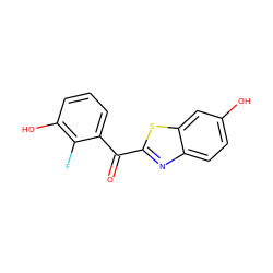 O=C(c1nc2ccc(O)cc2s1)c1cccc(O)c1F ZINC000095553431