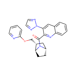 O=C(c1nc2ccccc2cc1-n1nccn1)N1[C@H]2CC[C@H]1[C@H](COc1ccccn1)C2 ZINC000226066399