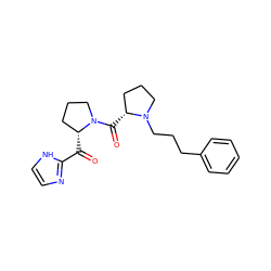 O=C(c1ncc[nH]1)[C@@H]1CCCN1C(=O)[C@@H]1CCCN1CCCc1ccccc1 ZINC000029125413