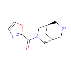 O=C(c1ncco1)N1C[C@H]2CNC[C@@H](C2)C1 ZINC000114155230