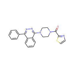 O=C(c1nccs1)N1CCN(c2nnc(-c3ccccc3)c3ccccc23)CC1 ZINC000049036395