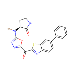 O=C(c1nnc(N(Br)[C@H]2CCNC2=O)o1)c1nc2ccc(-c3ccccc3)cc2s1 ZINC001772621043