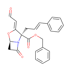 O=C/C=C1\O[C@@H]2CC(=O)N2[C@]1(C/C=C/c1ccccc1)C(=O)OCc1ccccc1 ZINC000222287386