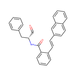 O=C[C@@H](Cc1ccccc1)NC(=O)c1ccccc1/C=C/c1ccc2ccccc2c1 ZINC000013441387