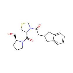 O=C[C@@H]1CCCN1C(=O)[C@@H]1CSCN1C(=O)CC1Cc2ccccc2C1 ZINC000013737622