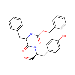 O=C[C@H](Cc1ccc(O)cc1)NC(=O)[C@H](Cc1ccccc1)NC(=O)OCc1ccccc1 ZINC000003813507