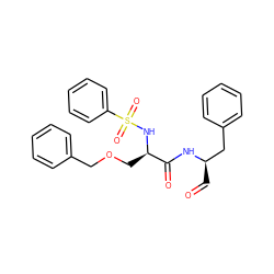 O=C[C@H](Cc1ccccc1)NC(=O)[C@@H](COCc1ccccc1)NS(=O)(=O)c1ccccc1 ZINC000013780259