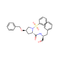 O=C[C@H](Cc1ccccc1)NC(=O)[C@@H]1C[C@@H](OCc2ccccc2)CN1S(=O)(=O)c1ccccc1 ZINC000026578202