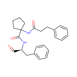 O=C[C@H](Cc1ccccc1)NC(=O)C1(NC(=O)CCc2ccccc2)CCCC1 ZINC000040894634