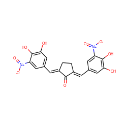 O=C1/C(=C/c2cc(O)c(O)c([N+](=O)[O-])c2)CC/C1=C\c1cc(O)c(O)c([N+](=O)[O-])c1 ZINC000027895913