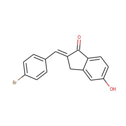 O=C1/C(=C/c2ccc(Br)cc2)Cc2cc(O)ccc21 ZINC000780188221