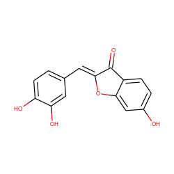 O=C1/C(=C/c2ccc(O)c(O)c2)Oc2cc(O)ccc21 ZINC000000897736