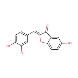 O=C1/C(=C/c2ccc(O)c(O)c2)Oc2ccc(O)cc21 ZINC001772609297