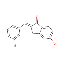 O=C1/C(=C/c2cccc(Br)c2)Cc2cc(O)ccc21 ZINC000780187064