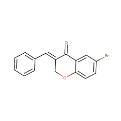 O=C1/C(=C/c2ccccc2)COc2ccc(Br)cc21 ZINC000058558626