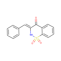 O=C1/C(=C/c2ccccc2)NS(=O)(=O)c2ccccc21 ZINC000101378876