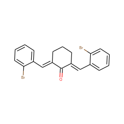 O=C1/C(=C/c2ccccc2Br)CCC/C1=C\c1ccccc1Br ZINC000020115445