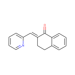 O=C1/C(=C/c2ccccn2)CCc2ccccc21 ZINC000004695498