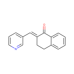 O=C1/C(=C/c2cccnc2)CCc2ccccc21 ZINC000004695499